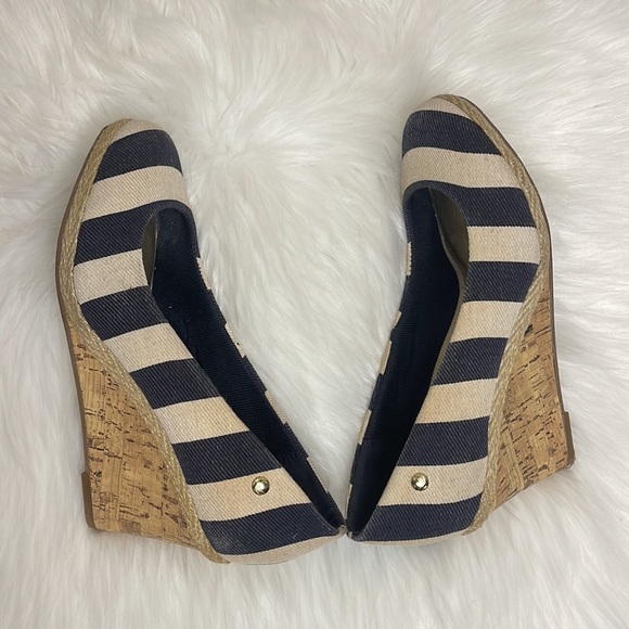 EUC- LIFE STRIDE SOFT SYSTEM STRIPED CORK WEDGES SIZE 7 - Picture 7 of 9